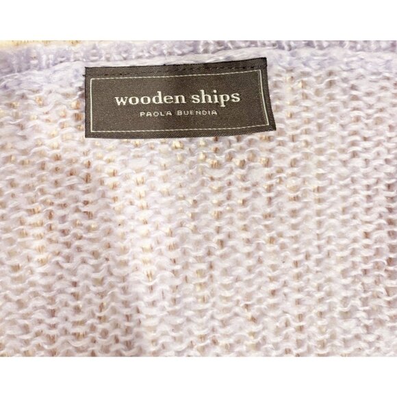 Wooden Ships Loose Weave Scoop Neck Sweater Size Large - Picture 3 of 7